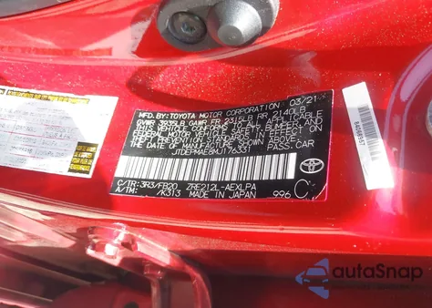 2021 Toyota Corolla Le z USA, uszkodzony, nr VIN JTDEPMAE8MJ176331